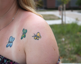 Tattoo Tuesday: Three butterflies