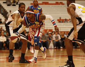 Globetrotters thrill Carrier Dome crowd with fans-choice rules, hijinks in 114-100 win against Global Select