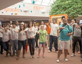 Sit-in protest at Schine Student Center calls attention to diversity issues on campus 