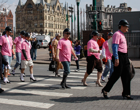 Head over heels: White Ribbon Campaign kicks off with Walk a Mile in Her Shoes awareness event