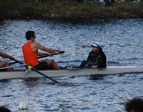 Coxswain Abraham excels as female on men's rowing team