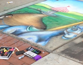 Street painting festival transforms Montgomery Street into Chalk Zone