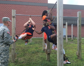 Syracuse enjoys team-building activities instructed by Fort Drum troops