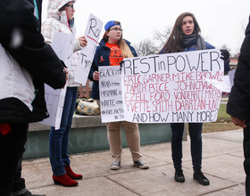 Gallery: Syracuse University community members hold rally in front of Hendricks Chapel in support of Michael Brown, Eric Garner