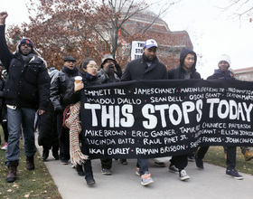 Gallery: SU, Syracuse community members participate in 'die-in,' downtown protest on Monday