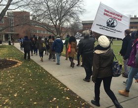 Syracuse University community members march for Mike Brown, reflect on events in Ferguson