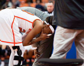 Syracuse's Brittney Sykes discusses rehab process with media for 1st time since torn ACL