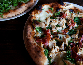 Ironwood’s wood-fired pizzas offer delicious, fresh taste in rustic restaurant atmosphere