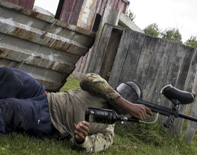 Gallery: Syracuse football partakes in paintball on last day at Fort Drum