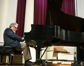 Leon Fleisher performs on piano, discusses musical career