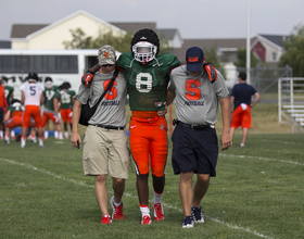 Steve Ishmael out for remainder of CMU game with upper-body injury