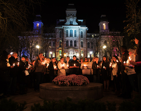 SU community holds candlelight vigil for victims of recent terrorist attacks