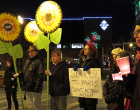 Syracuse community gathers for peace vigil about climate change