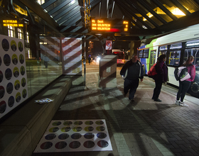 School of Architecture students create Twister-like game for Syracuse bus stops