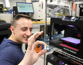 Senior supervises 3D printers, laser engravers in MakerSpace