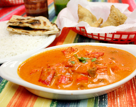 Indian Tandoor Halal has flavorful tikka masala, crispy naan