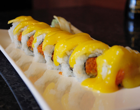 Sakana-Ya Sushi Bar offers excellent dumplings, mango rolls