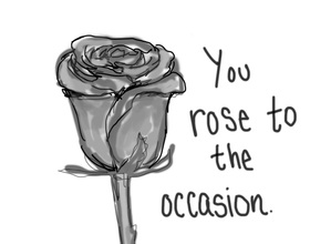 You rose to the occasion