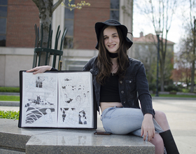 Senior draws intricate comic book as capstone project