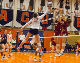 Anastasiya Gorelina and Mackenzie Weaver lead Syracuse to four-set win against Boston College