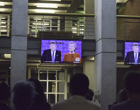 Syracuse University students amused by 1st presidential debate