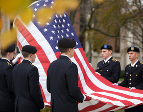 Syracuse University student and former Marine Corps receives a scholarship