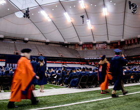 Vernon Jordan draws parallels between current political climate and civil rights era in 2017 commencement speech