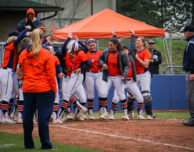 Syracuse reaches double-figures for 1st time in doubleheader sweep at Patriot Classic