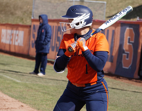 Syracuse's Bryce Holmgren is getting on base partially thanks to 12 hit by pitches