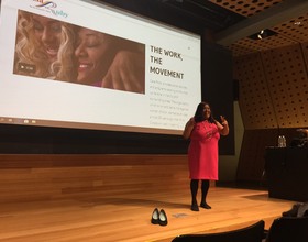 Trans activist Ruby Corado speaks at SU for Trans Day of Remembrance event