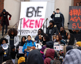 'Bye Kent': #NotAgainSU delivers letters of resignation to SU officials