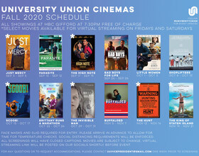 University Union to show 12 films for fall 2020 movie screening schedule