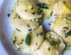 On wellness day, relieve stress with this lemon ricotta ravioli recipe