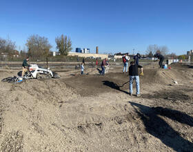 100 volunteers unite to build the only pump track in Syracuse