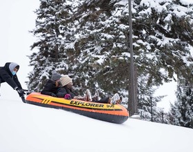 SU students skate, sled and struggle through winter storms