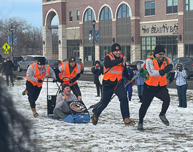 Human Dogsledding event raises money for Helping Hounds Dog Rescue