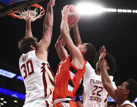 Syracuse's 3-guard lineup leads it past FSU 96-57 in 2nd round of ACC Tournament