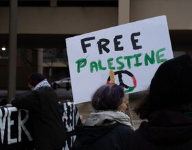 Demonstrators call for ceasefire in Palestine at Syracuse Federal Building