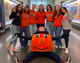 For the first time in SU history, Otto the Orange is played by an all-women cast