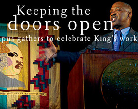 Keeping the doors open: Campus gathers to celebrate King's work