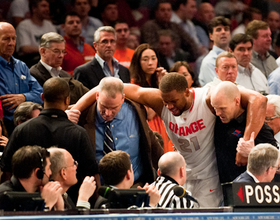 Onuaku's status for NCAA Tournament unknown after injuring knee in loss