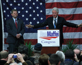 Clinton comes to Syracuse, praises local politician Maffei's support of education