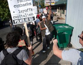 Students protest at SU for Occupy Wall Street