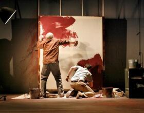 Strong impression: 'Red' provokes deep thought about relationship between artist and his works