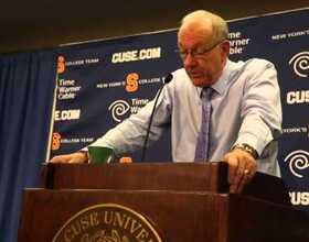 Video: Boeheim addresses the media following Syracuse's monumental win against Duke