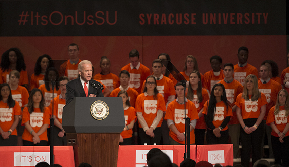 Joe Biden speaks at Syracuse University about sexual assault prevention