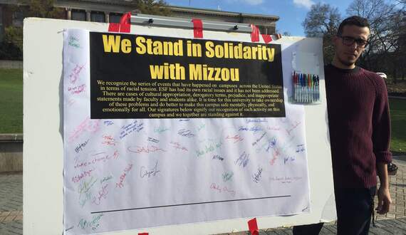 SUNY-ESF students rally in support of Mizzou protesters, administration agrees to demands