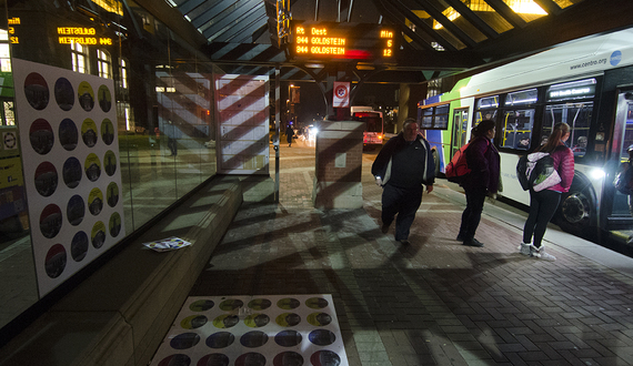 School of Architecture students create Twister-like game for Syracuse bus stops