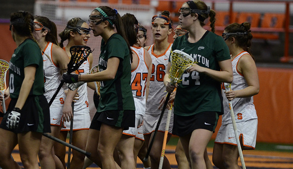 Kelzi Van Atta scores 3 goals in No. 3 Syracuse&#8217;s 9-6 win against Binghamton