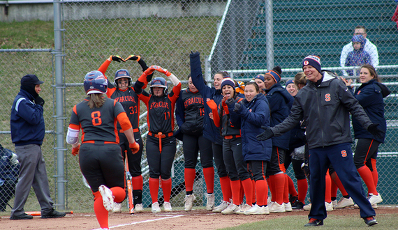 Syracuse softball creates in-game rituals in the field and at the plate